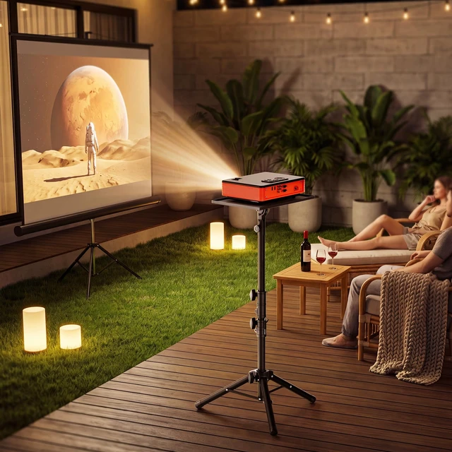 Alt view image 6 of 7 - Bloazzup Thick Projector Stand Tripod, Portable Projector Floor Stand | Adjustable Height 24 to 56 Inch, Stable Projector Floor Stand for Office, Home, Outdoor, Studio and DJ Racks