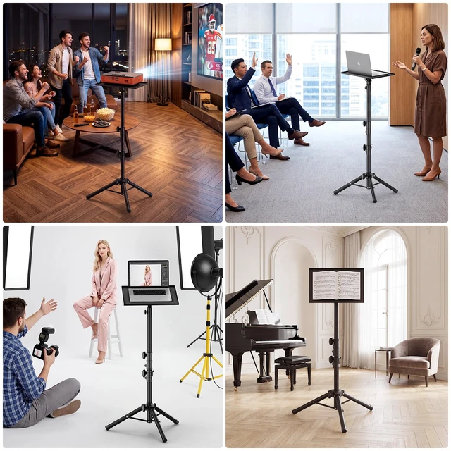 Alt view image 7 of 7 - Bloazzup Thick Projector Stand Tripod, Portable Projector Floor Stand | Adjustable Height 24 to 56 Inch, Stable Projector Floor Stand for Office, Home, Outdoor, Studio and DJ Racks
