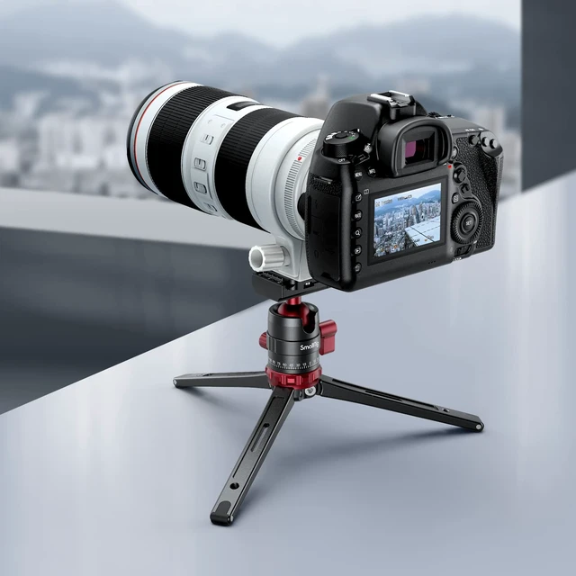 Alt view image 2 of 6 - SmallRig Desktop Mini Tripod for Camera/Phone, Aluminum, Load up to 11lbs | Aluminum Alloy, with 360 Degree Ball Head, 1/4'' Quick Shoe Plate for Vlogging DSLR Camera Video, Load up to 11 pounds
