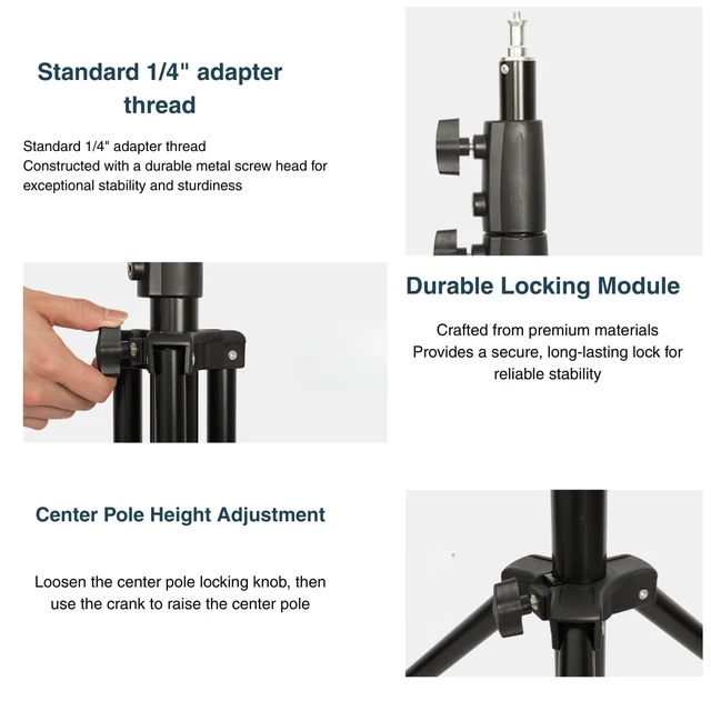 Alt view image 5 of 7 - Fotoleey 9.19 FT Aluminum Alloy Tripod for Xbotgo Falcon,Chameleon, Lights | Heavy-Duty Stand, with Weight Bag & Carrying Bag for Photography/Video Recording, Compatible with Insta360 X6/X5/X4