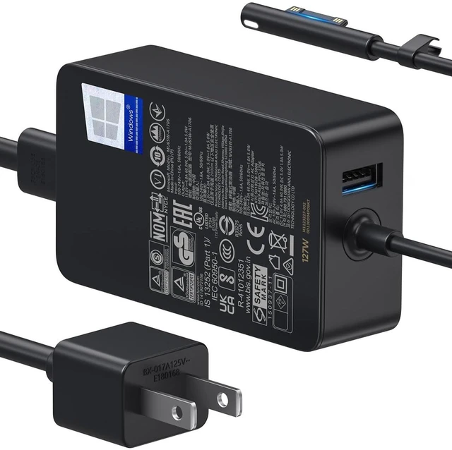 Main image of 127W Microsoft Surface Laptop Charger-Surface Book 3,2,1, Laptop Studio 2,1 | Power Adapter Compatible with Windows Surface Pro/Laptop/Go, 10FT Cable with Powerful Magnetic Plug, LED, Support 102W 65W