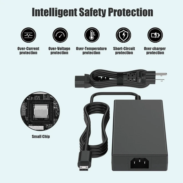Alt view image 6 of 7 - LIFKAHY 280W USB Tip Charger Compatible with MSI Raider GE66 GE68 GE76 GE78HX GE69HX, Stealth GS77, Vector GP66 GP76 Leopard, Creator Z16 Z17, A18-280P1A ADP-280EB D Laptop Power Supply Cord
