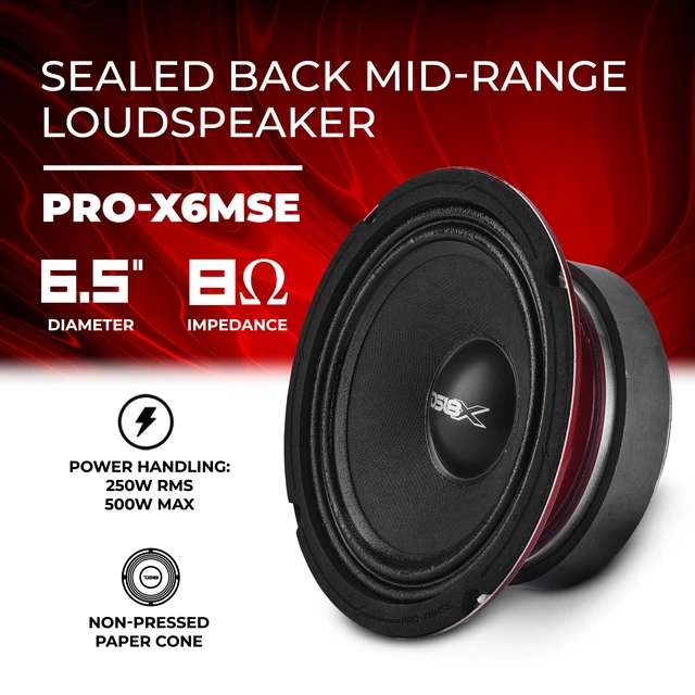 Alt view image 2 of 7 - DS18 PRO-X6MSE Loudspeaker - 6.5", Midrange, Sealed Basket, 450W Max, 225W RMS, 8 Ohms - Premium Quality Audio Door Speakers for Car or Truck Stereo Sound System (1 Speaker)