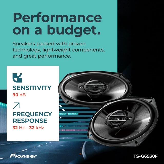 Alt view image 5 of 7 - PIONEER G-Series TS-G6930F 6" x 9" 3-Way Coaxial Car Speakers 400W Max | Great Stock Upgrade, Balanced Sound + Smooth Treble, High-Efficiency Speaker Designed for OEM Power