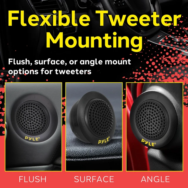 Alt view image 6 of 7 - Pyle 2 Way Custom Component Speaker System - 6.5 400 Watt, with Electroplated Plastic Basket, Butyl Rubber Surround & 40 Oz Magnet Structure - Wire Installation Hardware Set Included - PLG6C, Yellow