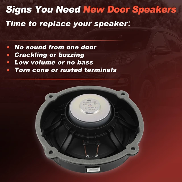 Alt view image 4 of 7 - Motoforti 96330-D4000 Front Door Speaker Assembly for Kia Optima 2016-2020 7.9inch Midbass Car Audio Loudspeaker Left or Right Side Front Door Radio Coaxial Speakers 96330D4000