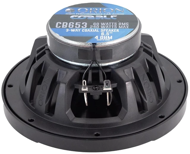 Alt view image 6 of 6 - ORION Cobalt CB653 6.5" 3-Way Coaxial Car Speakers, 240W Pair | 3-Way Full Range Audio, Polypropylene Cone, Butyl Rubber Surround, Enhanced Bass