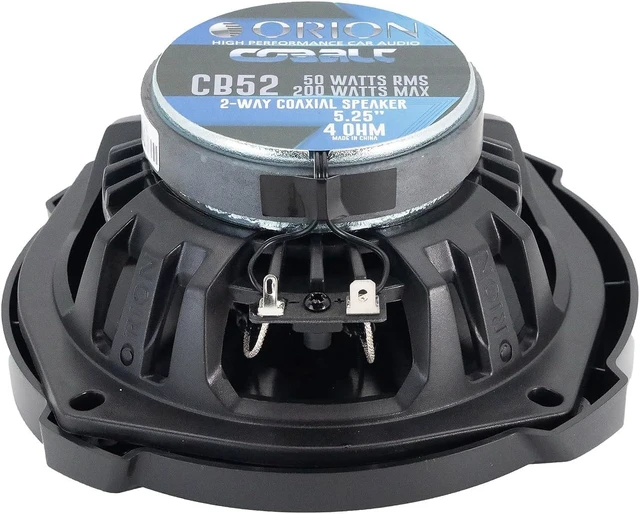 Alt view image 6 of 7 - ORION Cobalt CB52 5.25" 2-Way Coaxial Car Speakers, 200W Pair | Full Range Audio, Polypropylene Cone, Butyl Rubber Surround, Grills Included