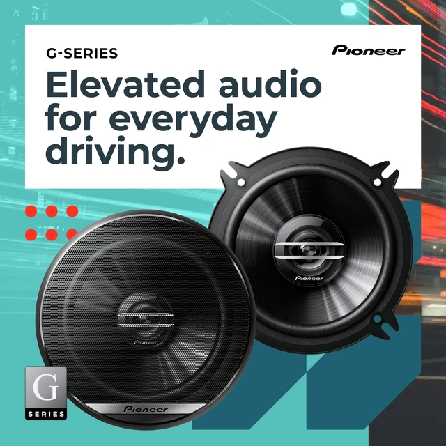 Alt view image 2 of 7 - Pioneer G-Series TS-G1620F 6.5" 2-Way Coaxial Car Speakers 300W Max | Great Stock Upgrade, Balanced Sound + Smooth Treble, High-Efficiency Speaker Designed for OEM Power