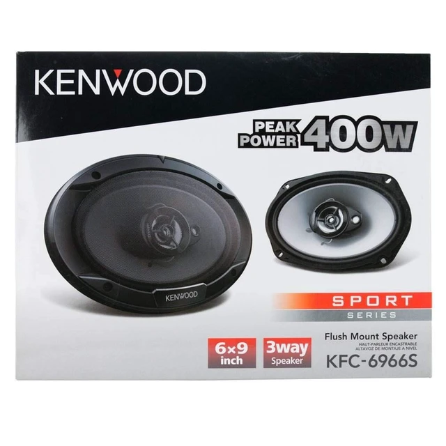 Alt view image 7 of 7 - Kenwood KFC-6966S 6 x 9 Inch 400-Watt 3-Way Flush Mount Coaxial Car Speaker Easy Installation - Pair