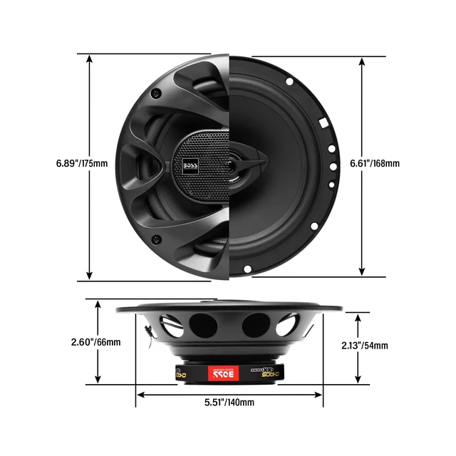 Alt view image 4 of 6 - BOSS Audio Systems CH6520B 6.5 Inch Car Speakers (Pair), 250 Watts, 2 Way