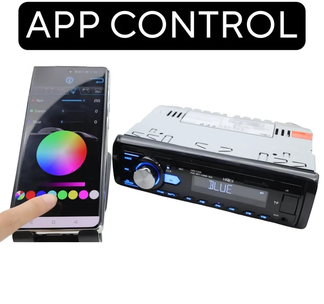 Alt view image 5 of 7 - HZEX Car Stereo with Bluetooth and Subwoofer Outputs, Single Din Car Radio, Digital Media Audio Receiver Head-Unit, Fast Charging USB Ports and AM-FM Tuner, 1-Din Multimedia Player Estereo