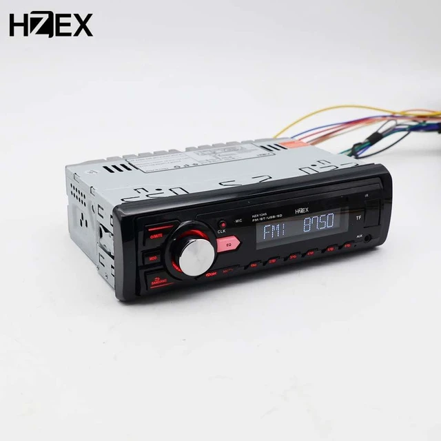 Alt view image 7 of 7 - HZEX Car Stereo with Bluetooth and Subwoofer Outputs, Single Din Car Radio, Digital Media Audio Receiver Head-Unit, Fast Charging USB Ports and AM-FM Tuner, 1-Din Multimedia Player Estereo