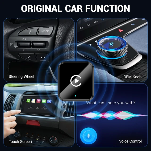 Alt view image 5 of 7 - Yurnlv 2-in-1 Wireless CarPlay Android Auto Adapter, Plug & Play CarPlay Adapter,Fast Auto Reconnect,Convert Wired to Wireless for Factory Cars,Wide Compatibility for Most Cars