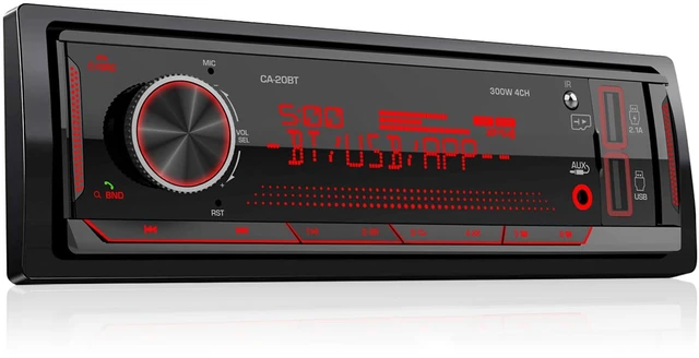 Main image of Single Din Stereo Car Radio: Bluetooth Car Audio Receiver with FM AM | Digital LCD Display USB SD AUX MP3 Player 2.1A Quick Charge APP Remote