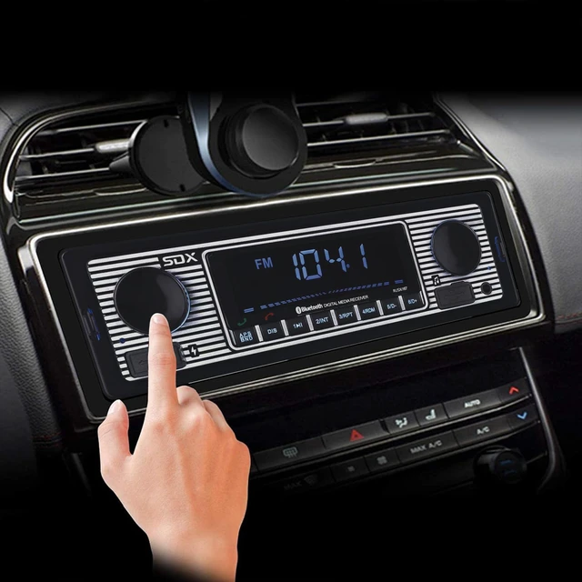 Alt view image 2 of 7 - SDX Audio Bluetooth Radio Receiver, MP3 Player with USB Charger, MP3/USB, Aux-in, Built-in Microphone Hands-free, Multi Color Illumination Digital LCD Display Panel, Car Stereo Receiver with Bluetooth