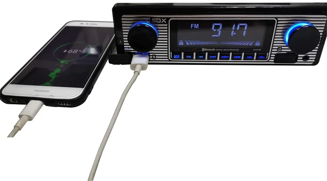Alt view image 5 of 7 - SDX Audio Bluetooth Radio Receiver, MP3 Player with USB Charger, MP3/USB, Aux-in, Built-in Microphone Hands-free, Multi Color Illumination Digital LCD Display Panel, Car Stereo Receiver with Bluetooth