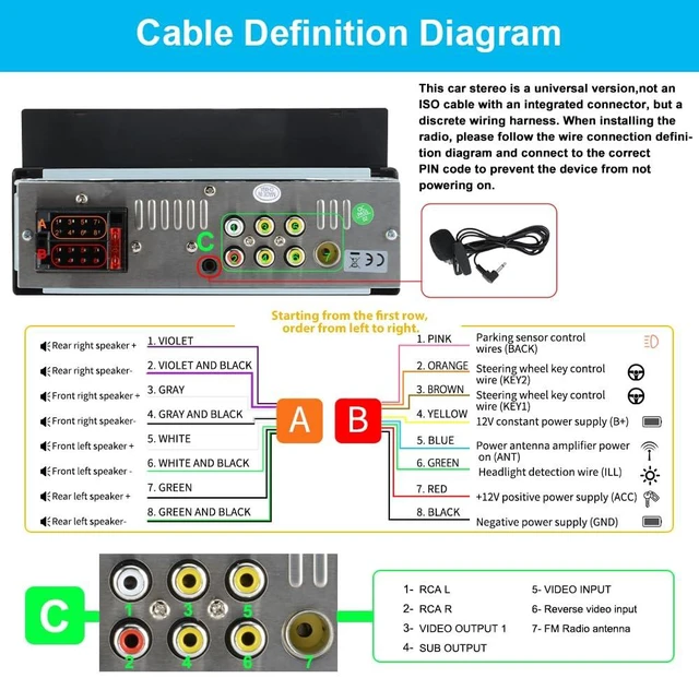 Alt view image 7 of 7 - Pyniro Single Din Car Radio with Wireless CarPlay & Android Auto 6.86 Inch