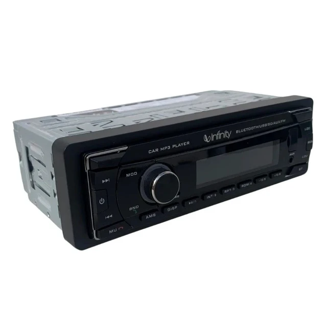 Alt view image 2 of 5 - Infinity Alpha 100 Single DIN Bluetooth USB/AUX SD FM Radio MP3 Player Digital Media Car Receiver