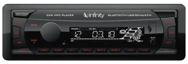 Main image of Infinity Alpha 100 Single DIN Bluetooth USB/AUX SD FM Radio MP3 Player Digital Media Car Receiver