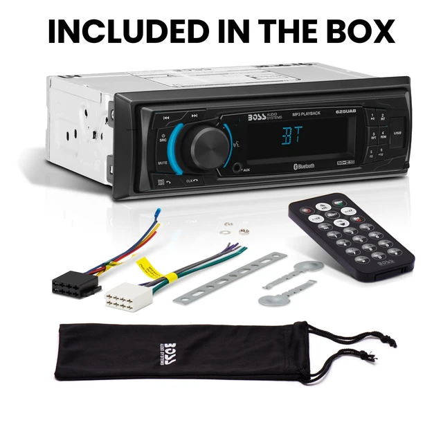 Alt view image 6 of 6 - BOSS Audio Systems 625UAB Single DIN Bluetooth Car Stereo, AUX Input, USB