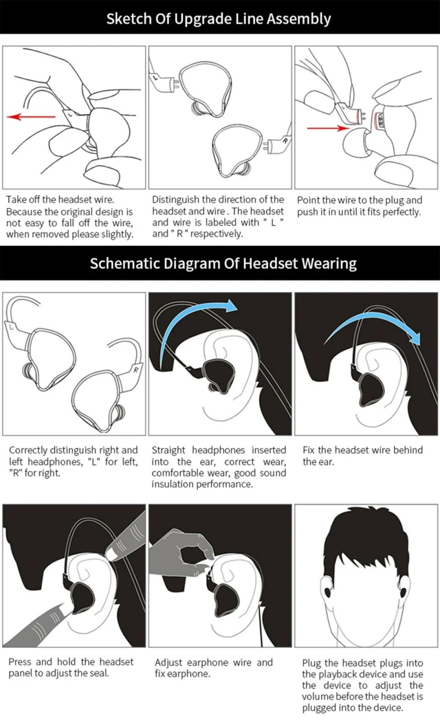 Alt view image 7 of 7 - KZ ZS10 PRO in Ear Monitor Headphones, 4BA+1DD 5 Hybrid Driver Gaming Earbuds Wired Earphones, HiFi Clarity Sound Immersive Bass IEMs for Gaming Musician Audiophile (Matte Black Without Microphone)