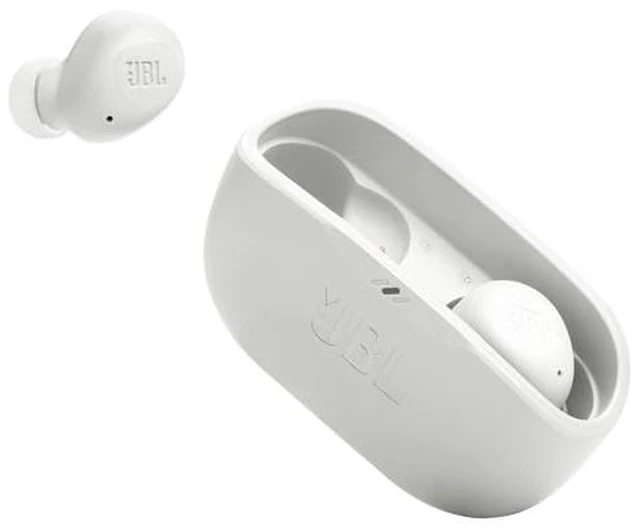 Alt view image 4 of 7 - JBL Vibe Buds 2 - Noise Cancelling Earbuds - White | JBL Pure Bass sound, Active Noise Cancelling with Smart Ambient, 4 mics for crisp, clear calls, Water and dust resistant