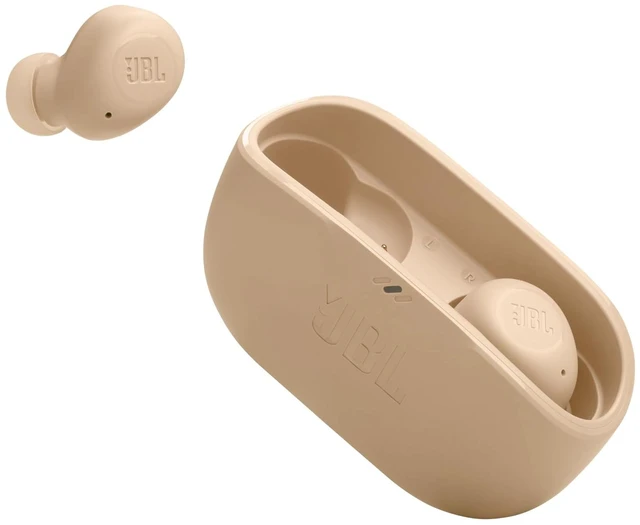 Main image of JBL Vibe Buds - True Wireless Earbuds - Beige | JBL Deep Bass Sound, Comfortable fit, Up to 32h (8h buds + 24h case) with speed charging