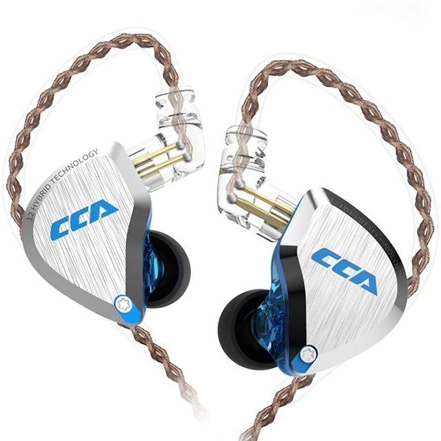 Main image of CCA C12 in Ear Monitor Headphones 5BA 1DD Hybrid HiFi Gaming IEM Earphones Noise Isolating Stereo Wired Earbuds for Musicians Audiophile Singers DJ