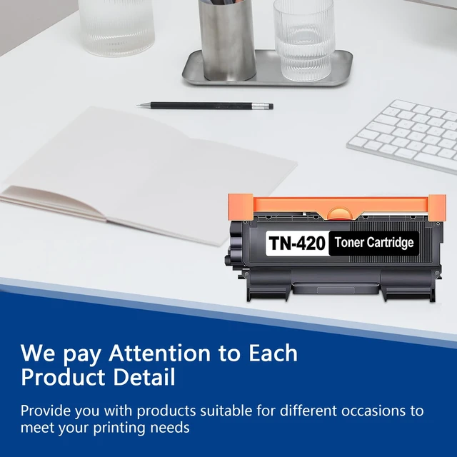 Alt view image 6 of 7 - 2 Pack TN420 TN-420 Toner Cartridge Black: Replacement for Brother TN 420 | to use with HL-2270DW 2280DW 2230 2240 MFC-7360N 7860DW 7065DN Intellifax 2840 2940 Printer Toner