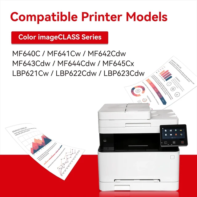 Alt view image 3 of 7 - MYTONER 054 Toner Cartridge Set for MF644Cdw MF642Cdw LBP622Cdw MF641Cw | With Chip, High Yield, Replacement for Canon 054H CRG-054, Compatible with Color imageCLASS MF640C LBP620C Printer, 4 Pack