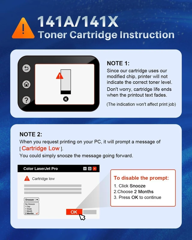 Alt view image 5 of 7 - 141A Toner Cartridge 2 Black Replacement for HP Laserjet Pro M110w Toner | W1410A 141X W1410X black laserjet toner cartridge Use for HP Laserjet Pro M110w MFP M140w M139w Printer (with chip,2 Black)