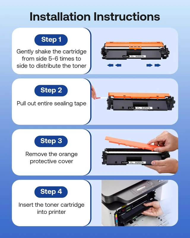 Alt view image 4 of 6 - WEAREC Compatible Toner Cartridge Replacement for HP 17A CF217A with LaserJet Pro MFP M130a M130fn M130fw M130nw LaserJet Pro M102a M102w(Black, 2-Pack)