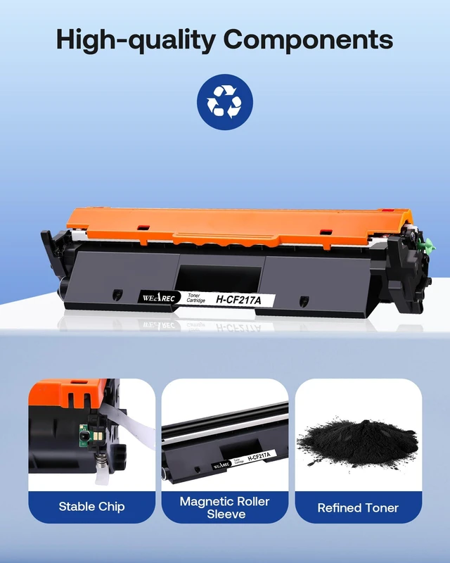 Alt view image 5 of 6 - WEAREC Compatible Toner Cartridge Replacement for HP 17A CF217A with LaserJet Pro MFP M130a M130fn M130fw M130nw LaserJet Pro M102a M102w(Black, 2-Pack)