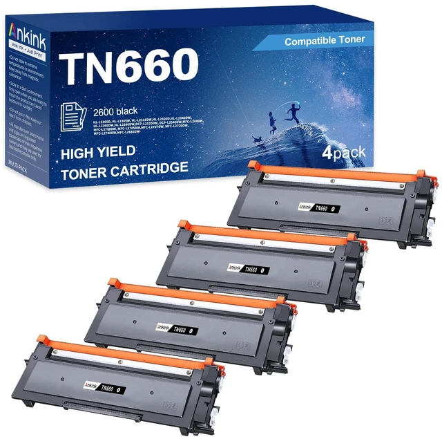 Main image of Compatible TN660 Toner Cartridge Replacement for Brother TN630|Black,4 Pack | TN-660 630 to Use with MFC-L2700DW L2720DW L2740DW HL-L2300D L2320D L2360DW L2380DW DCP-L2540DW Printer