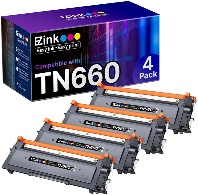 Main image of E-Z Ink TN660 Toner Cartridge Compatible for Brother TN660 TN630,4 Black | TN-660 TN-630 Toner Cartridges High Yield to use with HL-L2380DW HL-L2300D HL-L2340DW MFC-L2680W MFC-L2740DW Printer