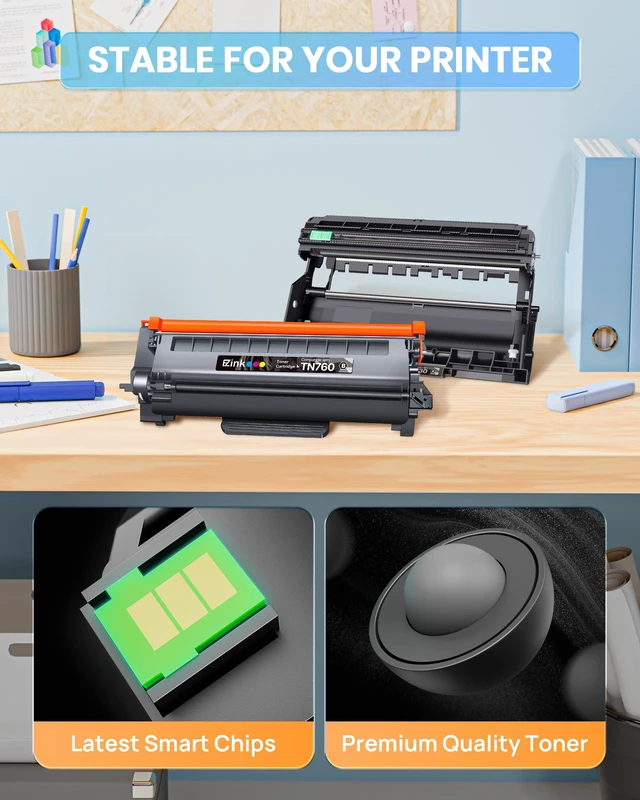 Alt view image 4 of 7 - E-Z Ink TN760 Toner Cartridge and DR730 Drum Unit for TN760 730 Printer | for Brother TN730 DR 730 to Use with MFC-L2710DW MFC-L2750DW HL-L2370DW DCP-L2550DW (3 Pack, 2 Toner Cartridge, 1 Drum Unit)