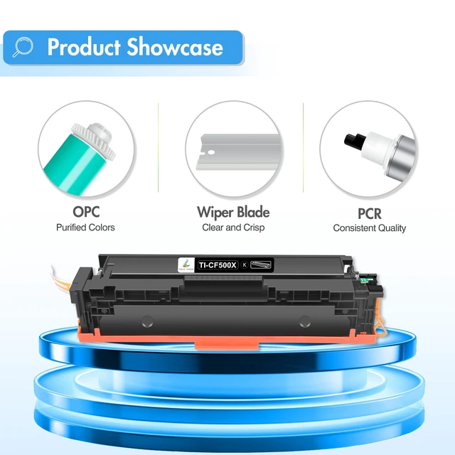 Alt view image 5 of 7 - 202X Toner Cartridge for HP 202A 202 M281fdw CF500X 4 Pack High Yield | Compatible for HP Color LaserJet Pro MFP M254dw M281fdn M280nw 281fdw M254 M281 Printer Ink (Black Cyan Yellow Magenta)
