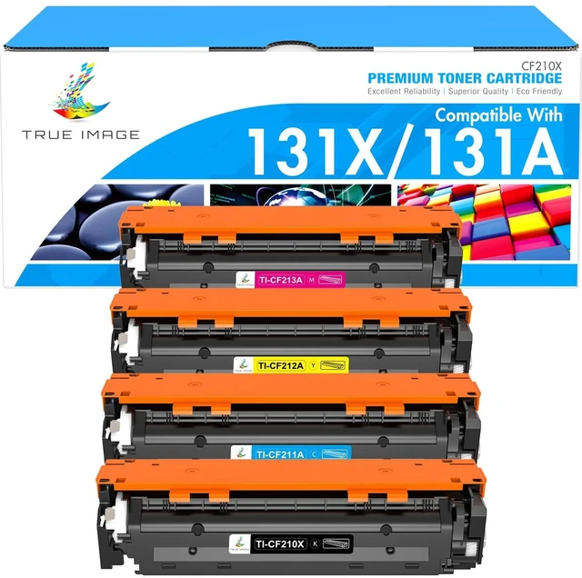 Main image of 131A 131X Toner Cartridge 4 Pack for HP LaserJet Pro 200 Color MFP M276nw | Compatible for HP LaserJet Pro 200 Color MFP M276nw M251nw M276n M251n M251 M276 CF210X CF211A CF212A CF213A Printer Ink