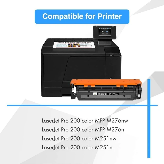 Alt view image 2 of 6 - 131A 131X Toner Cartridge 4 Pack for HP LaserJet Pro 200 Color MFP M276nw | Compatible for HP LaserJet Pro 200 Color MFP M276nw M251nw M276n M251n M251 M276 CF210X CF211A CF212A CF213A Printer Ink