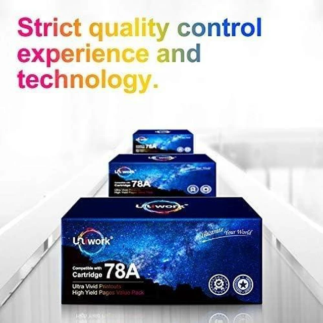 Alt view image 3 of 3 - Uniwork 78A Black Toner Cartridges (2-Pack)-Compatible Toner | for 78A CE278A Toner Cartridges Works with HP LaserJet Pro P1566, P1606 Series, HP LaserJet Pro MFP M1536 Series | CE278A