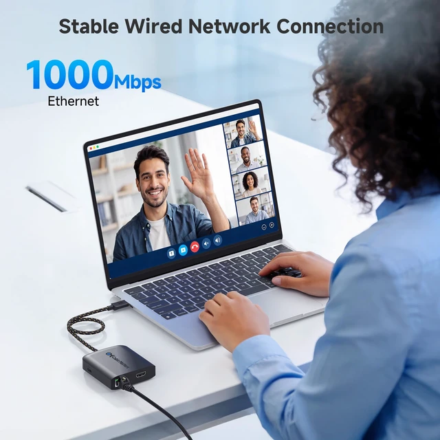 Alt view image 6 of 6 - Cable Matters USB C Hub HDMI 2.1, 8K Video, Gigabit Ethernet | 8K@30Hz / 4K@120Hz, 100W Charging, 5Gbps Data Transfer, Max 4K@60Hz on macOS, Compatible with Thunderbolt 4/5