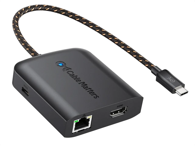 Main image of Cable Matters USB C Hub HDMI 2.1, 8K Video, Gigabit Ethernet | 8K@30Hz / 4K@120Hz, 100W Charging, 5Gbps Data Transfer, Max 4K@60Hz on macOS, Compatible with Thunderbolt 4/5