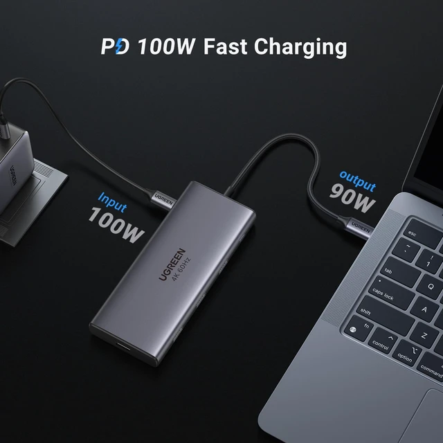 Alt view image 6 of 7 - UGREEN Revodok Pro 9-in-1 USB-C Hub 10Gbps 4K HDMI | SD/TF reader, Gigabit Ethernet, 100W PD, compatible with MacBook Neo/Pro/Air, iPhone 17/16/15 Pro, Thinkpad