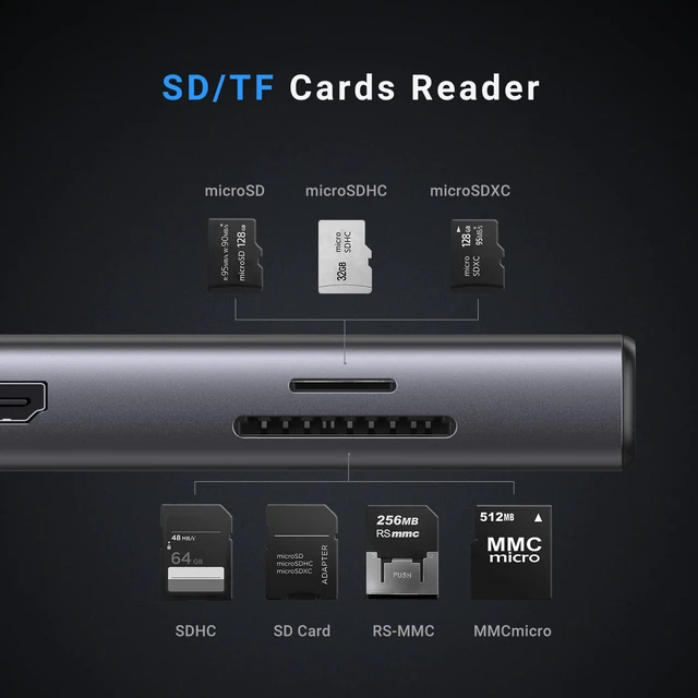 Alt view image 7 of 7 - UGREEN Revodok Pro 9-in-1 USB-C Hub 10Gbps 4K HDMI | SD/TF reader, Gigabit Ethernet, 100W PD, compatible with MacBook Neo/Pro/Air, iPhone 17/16/15 Pro, Thinkpad