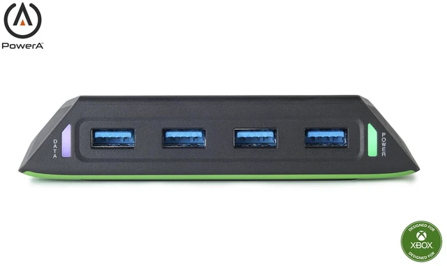 Main image of PowerA 4-Port USB 5Gbps Hub for Xbox Series X|S, USB 3.2, AC Powered, Weighted Base, Officially Licensed