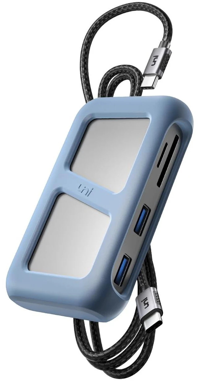 Main image of uni USB C Hub,8-in-1 USB Type C Multiport Hub 4K @60Hz HDMI for Laptop,3FT | 1-Gbps LAN, 100W PD, 5 Gbps USB 3.0, Compatible with iPad Pro, MacBook Pro/Air, Dell XPS, Galaxy S24/S23
