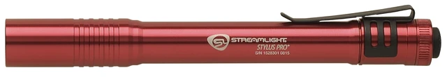 Alt view image 2 of 5 - Streamlight 66120 Stylus Pro 100-Lumen White LED Penlight, Red | 100 lumens; runs on 2 AAA alkaline batteries; multi-mode lighting; IPX-rated water resistant; impact-resistance tested