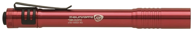 Alt view image 5 of 5 - Streamlight 66120 Stylus Pro 100-Lumen White LED Penlight, Red | 100 lumens; runs on 2 AAA alkaline batteries; multi-mode lighting; IPX-rated water resistant; impact-resistance tested