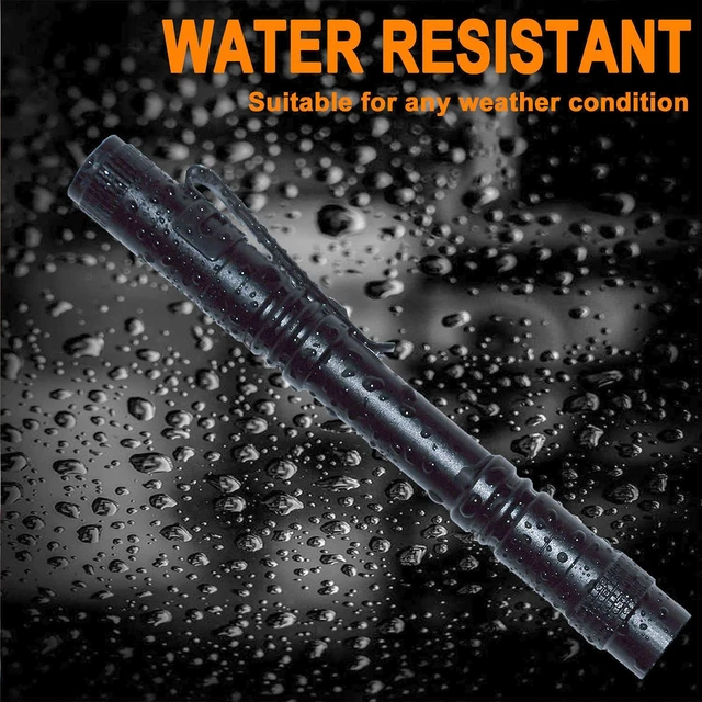 Alt view image 3 of 7 - Beieverluck 20 Pack Pen Light Flashlight Mini Small Flashlight with Clip Waterproof LED Pocket Pen Flashlights for Camping, Inspection, Work, and Emergency(Large,Black)